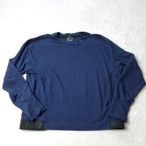 Nike Dri Fit Sweatshirt Womens Size M Medium Blue Long Sleeve